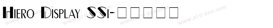 Hiero Display SSi字体转换